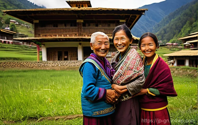 GNH 행복경제와 국민 참여 증진 - **"Gross National Happiness: A Bhutanese Community Portrait"**
    A vibrant and serene portrait of ...